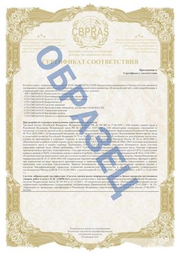 Образец Приложение к СТО 01.064.00220722.2-2020 Железноводск Сертификат СТО 01.064.00220722.2-2020 